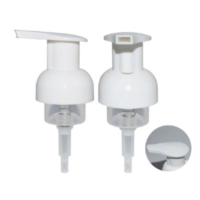 China Non Spill Professional 40MM Plastic White Soap Dispenser Hand Wash Pump Lotion Foam Cleaning Foaming Pump for sale