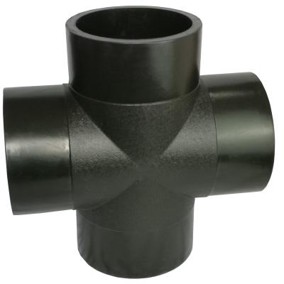 China Water supply / gas distribution / exploitation / irrigate China supplier equal diameter DN 225mm PE large cross for irrigation for sale