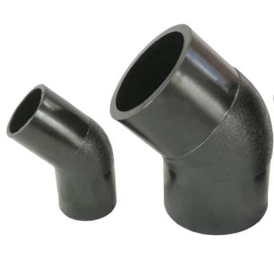 China Water supply / distribution / gas operation / irrigate PUHUI HDPE water pipe fitting butt fusion 45 degree elbow for sale