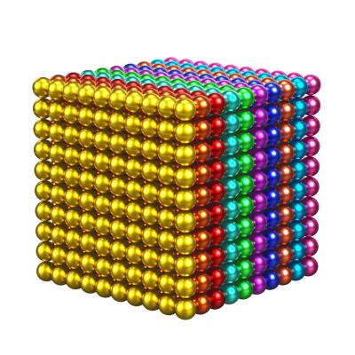 China 216Pcs Metal Neodymium 3mm Magic Magnet DIY Magnetic Balls Blocks Cube Construction Building Toys Colorfull Crafts Toy for sale