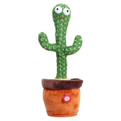 China Lovely Cactus Talking Toy Dancing Cactus Doll Speak Talking Noise Record Repeat Toy Kawaii Cactus Toys Children's Education Toy Gift for sale