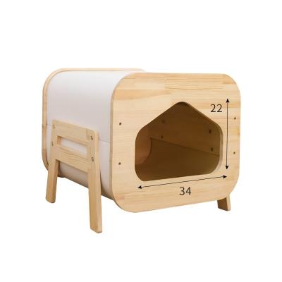 China Wooden Pet Stored Cat Bed House Furniture for sale