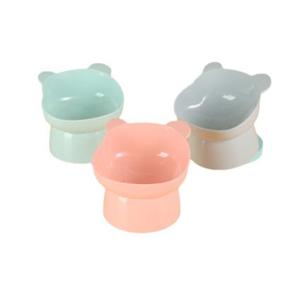 China New Non-automatic Customizable Cartoon Neck Protector Anti Kick Pet Tilting Bowl for sale