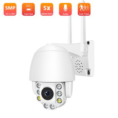 China Human Motion Tracking 4G PTZ Dome IP Network Camera HD 5MP 5X Optical Zoom AI IP66 Waterproof P2P Human Auto Tracking CamhiPro for sale