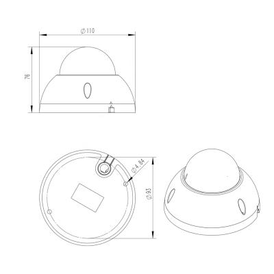 China Cheap NIGHT VISION IP Security Camera 1080P Turret Network Metal IP67 Housing Outdoor CCTV System for sale