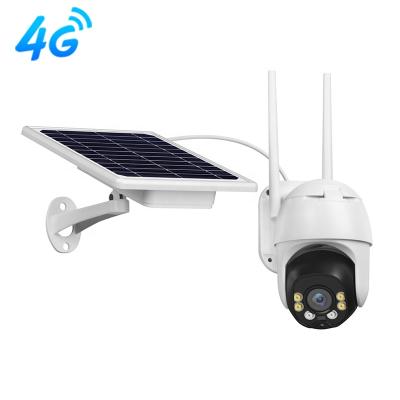 China 1080p CCTV Security Solar Powered P2P Mycam IP Camera Radio 4G Sim Card Solar Smart PTZ Tracking Monitoring CCTV Human Motion for sale