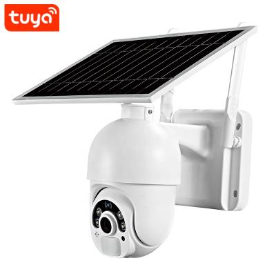 China Human Motion Tracking 2MP WIFI/4G Sim Card Full HD 1080P PTZ Dome Camera Tuya CCTV Security Solar Panel Wireless Battery Cameras Outdoor for sale