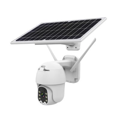 China Outdoor IP66 Human Motion No Pathing 360 Multiplayer Solar Smart PTZ Voice Intercom PIR Alert WIfi Wiring Surveillance Camera for sale