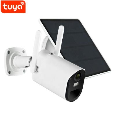 China Human Motion Tracking No Wiring 15000 MAH Battery Solar Powered Items Wide Angle PIR H.265 P2P Tuya Smart 1080P 4G IP Camera for sale