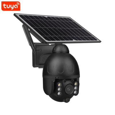 China Wireless Security PTZ CCTV Camera TUYA Smart HD1080P CCTV Camera System Wireless Security PTZ Solar Panel IP Solar Tracking Outdoor for sale