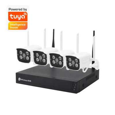 China Motion Detection Tuya Smart Wifi CCTV Camera Security HD 1080P 4CH Wireless Home Security Camera System for sale