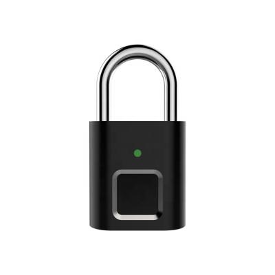 China Mini Security USB Fingerprint Padlock Zinc Alloy Smart Rechargeable Keyless Lock For Door Locker Bag Suitcase for sale