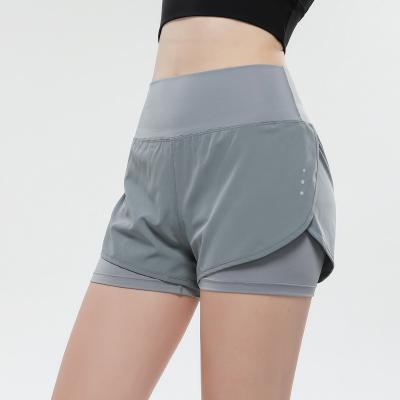 China Breathable Anti-Glare Sports Shorts Wholesale Women Summer Loose Quick-dry Running Fitness Pants High Waist Yoga Pants External Wear for sale