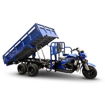 China Double Tipper Cargo 350CC 2 Wheel Motorized Tricycle /450CC Axle Nine Wheel Motorcycle Dumper Rear Cargo Tricycle for sale