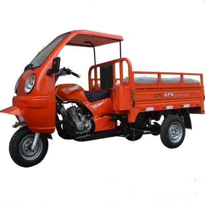 China Cargo Motorized Three Wheel Gas Powered Cargo Tricycle With Passenger Seats With Semi-enclosed Cabin For Adult To Sell for sale