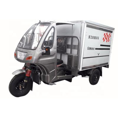 China Cargo 200 CC Engine Three Wheel Enclosed Box Shopping Motorcycle / Tricycle With Enclosed Cabin for sale