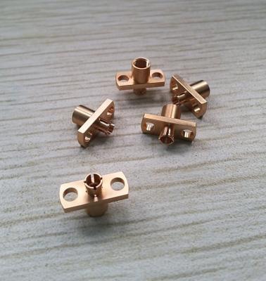 China Componentes para a telecomunicação, peças de giro da máquina do CNC do conector do RF do bronze à venda