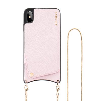 Cina New Anti-fall Leather Cross - Body Bag Cover Mobile Phone Purse Long Chain Purse Case For iPhone 11 Pro Max in vendita