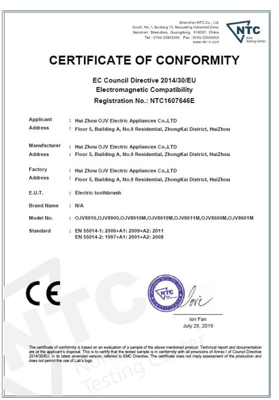 CE - OJV Electric Appliances Co., Ltd.