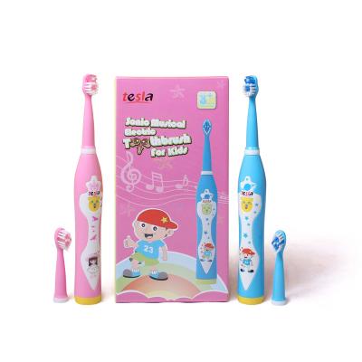 China 2021Trending OEM Battery Operated Household IPX7 Waterproof USB Charging Waterproof Kids Sonic Electric Toothbrush For Kids for sale