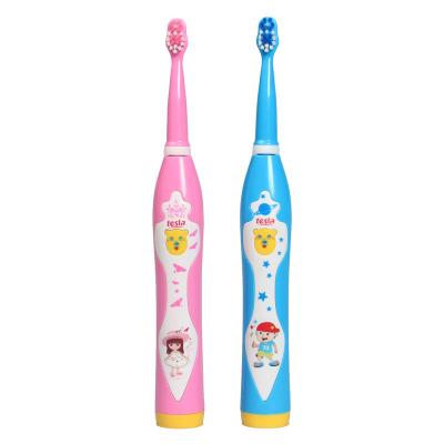 China Smart Automatic Home Soft Hair Cartoon Music Timer USB Rechargeable Kids Sonic Electric Toothbrush Kids Battery Operated Children for sale