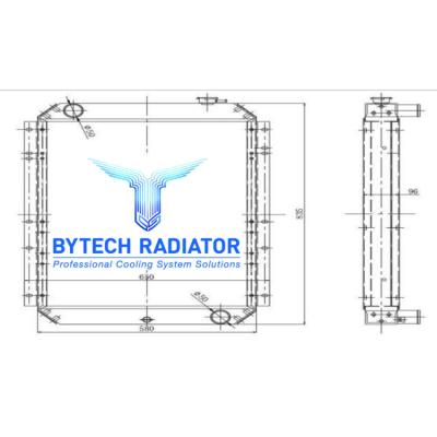 China SH120A1 Excavator Aluminum Direct High Quality Radiator Factory Supply Hot Selling for sale