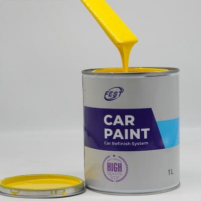 China Automotive 2k Paint Paint Yellow Car Refinish Paint Gravity Feed 1.2-1.4mm for sale