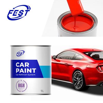 China HS030 Langsamer Härter 2k Oberlack Feste Farbe Farbe Autofarbe Reparatur Rot zu verkaufen