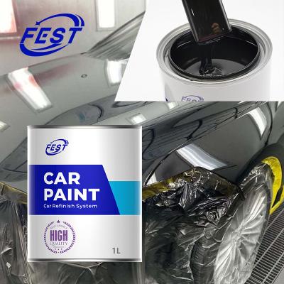 China Automotive Refinish Paint Coating Black Car Paint 1K Solid Colors Car Refinish Paint ISO14001 à venda