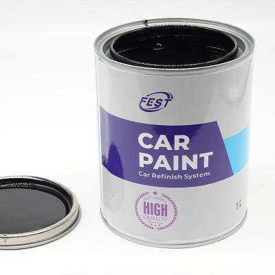 China 1k Solid Color Coating Black Color Paint Automotive Spray Painting voor auto's Te koop