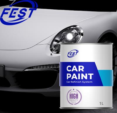 China 1K Basecoat Paint White Car Paint  Auto Body Refinish Paint 1.3mm Suction Feed for sale