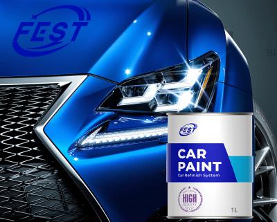 China Glossy Auto Body Filling Base Coating Blue Car Scratch 1K Car Paint For Automotive for sale