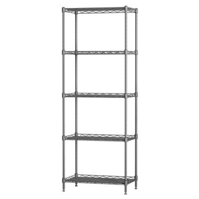 China Sustainable Household Metal Storage Rack Stainless Steel Shelves Grid Shelving for sale