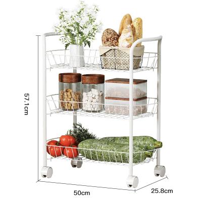 China Heavy Duty Storage 3 Tiers Metal Storage Kitchen Cart for sale