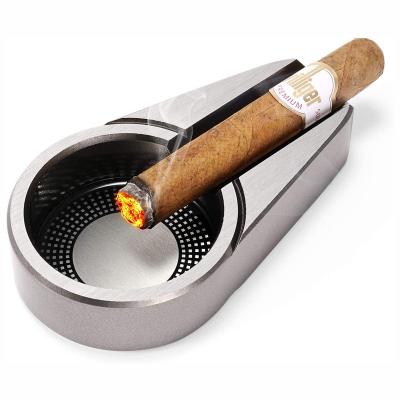 China Wholesale Cigar Ashtray Custom Logo Stainless Steel Metal Cigar Ashtray Luxury Custom Ashtray Metal Online Supplier for sale