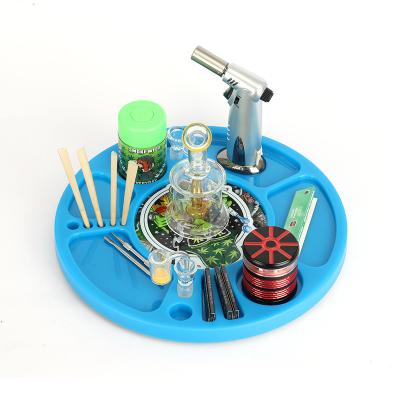 China Spinning Spinning Grinding Tray Set Light Up Led Rolling Rolling Herb Custom Rick And Morty Logo Blank Large Smoke Tobacco Led for sale