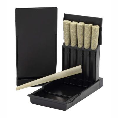 China Custom Stocked Preroll Stands Up Portable Compact Convenient 5 Kings Size Prerolls Packaging Box Rolling Paper Box for sale