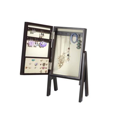 China Gold (Other) Adjustable Mirror Showcase Custom Luxury Jewelry Making Cabinet for sale