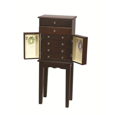 China Convertible 2022 New Design Custom Wooden Door Jewelry Cabinet With Mirror for sale