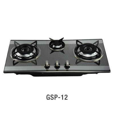 China Household GSP-12 Fvgor built in gas hob with 3 sabaf burner gas cooktop for sale