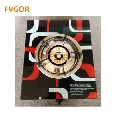 China Hotel home kitchen appliance single burner tempered glass cooktop table top gas cooker for sale