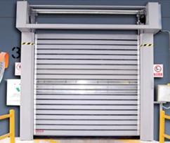 China Aluminium legering High Speed Spiral Door Hard Fast Roller Shutter Door ISO 9001 Te koop