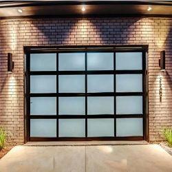 China Modern Automatic Aluminum Clear Panel Steel Bi-Fold Garage Door for sale