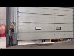 Industrial sectional door working video