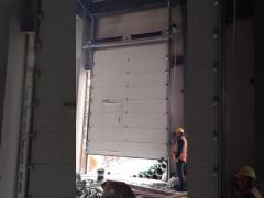 Industrial sectional door working video