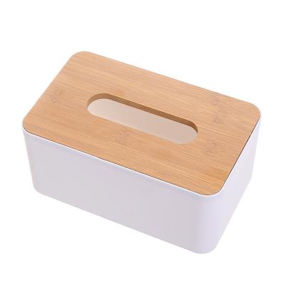 China Modern Wholesale Home Office Use Hard Plastic Paper Holder With Kitchen Wood Towel Car Cover Custom Tissue Paper Box for sale