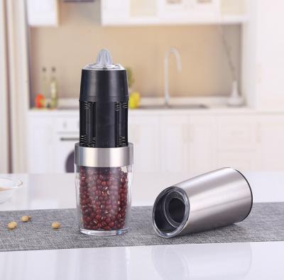 China Herb Spice Mill Adjustable Coarseness Electric Automatic Stocked Salt and Pepper Grinders Stainless Steel Gravity Kitchen Instrument Sets for sale