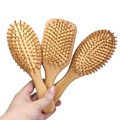 China Salon Hotel Use Eco-friendly Biodegradable Health Care Tools Wide Scalp Products Wooden Tooth Massage Comb Natural Hair Brush for sale