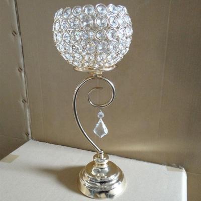 China Weddings Crystal Small Ball Candle Holders for Decoration Wedding for sale