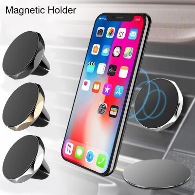 China 2021 Hot Selling ABS Smartphone Car Holder Air Vent Car Mount Mobile Phone Holder OEM Magnetic Logo for sale